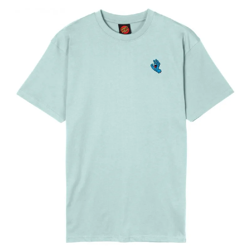 Santa Cruz T-Shirt Screaming Mini Hand T-Shirt - Ice Blue-- Fitted T-Shirt Seamless Stretchy Santa Cruz T-Shirt Screaming Mini Hand T-Shirt - Ice Blue-- Fitted T-Shirt Seamless Stretchy