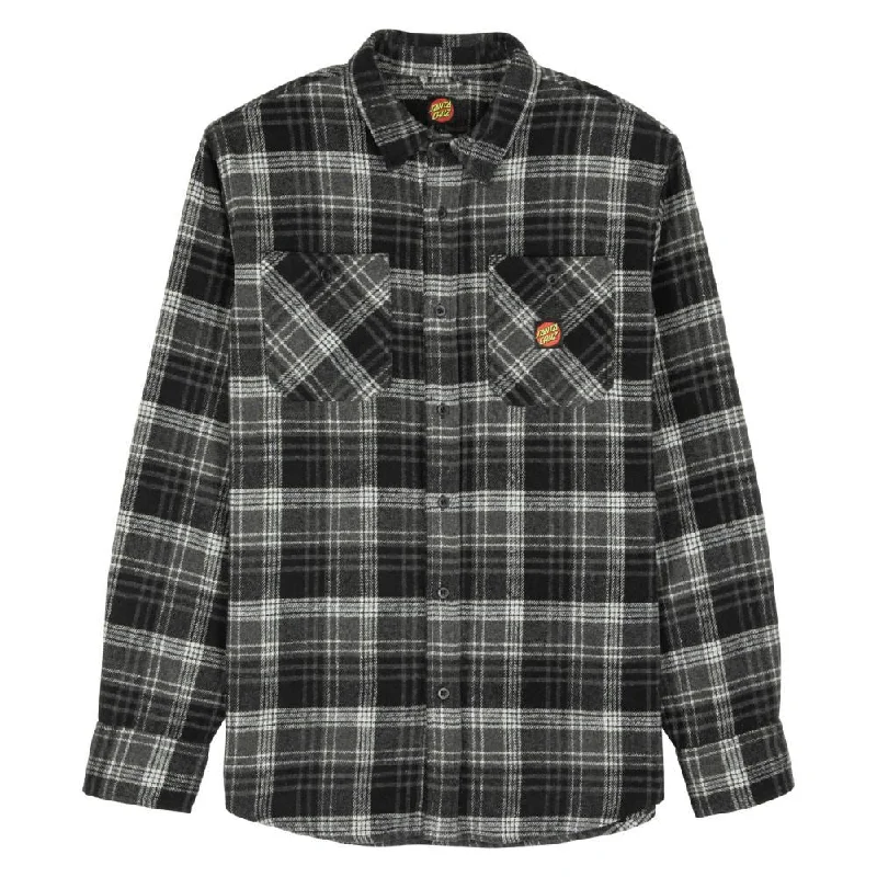 Santa Cruz Shirt Apex - Black Check-- Striped Floral Plaid