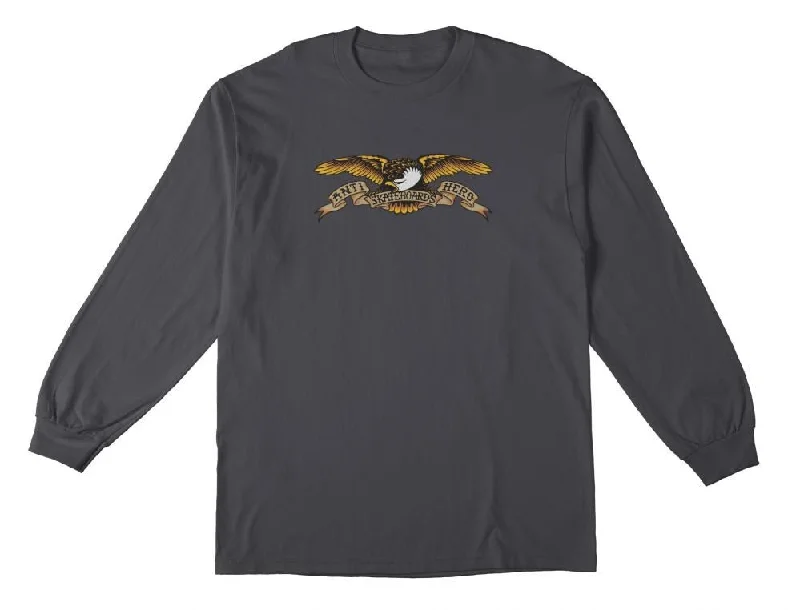 Antihero LS T-Shirt Eagle(Black Multi) - Charcoal / Black Multi-- Mesh Canvas Denim