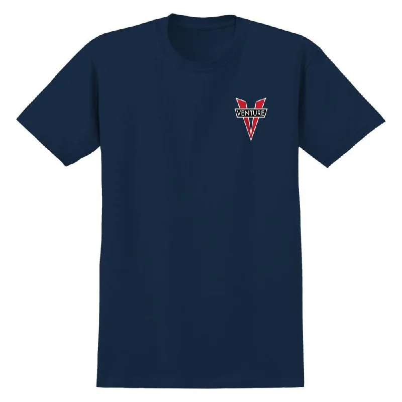 Venture T-Shirt Heritage - Navy / Red / Black / White Print-- Fleece Nylon Spandex
