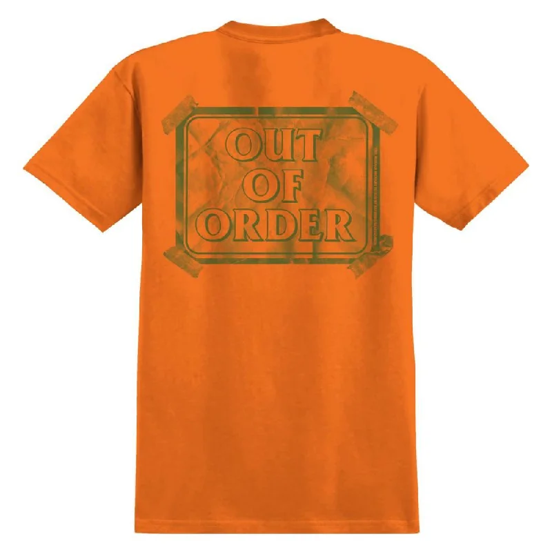 Anti Hero Pocket T-Shirt Out Of Order - Safety Orange / Black-- Satin Blend Silk Blend Wool Blend Anti Hero Pocket T-Shirt Out Of Order - Safety Orange / Black-- Satin Blend Silk Blend Wool Blend
