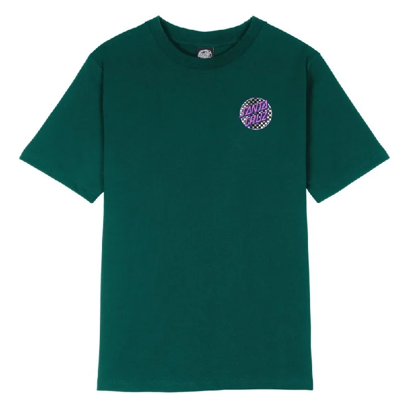 Santa Cruz Womens T-Shirt Meyer Freestyle Dot T-Shirt - Emerald-- Real Fur Shearling Chenille Santa Cruz Womens T-Shirt Meyer Freestyle Dot T-Shirt - Emerald-- Real Fur Shearling Chenille