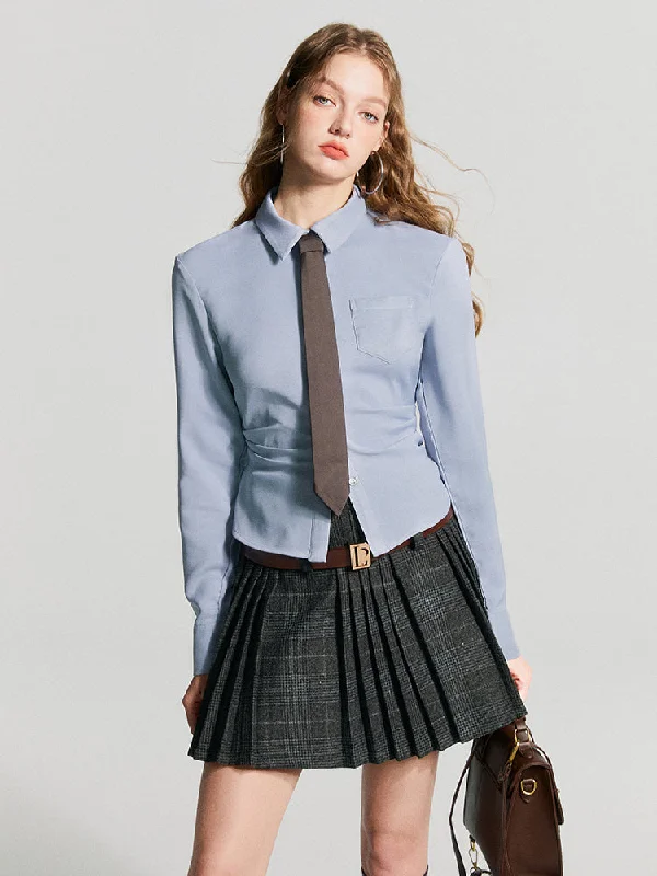 slim fit shirt BOH0022-- Striped Floral Plaid