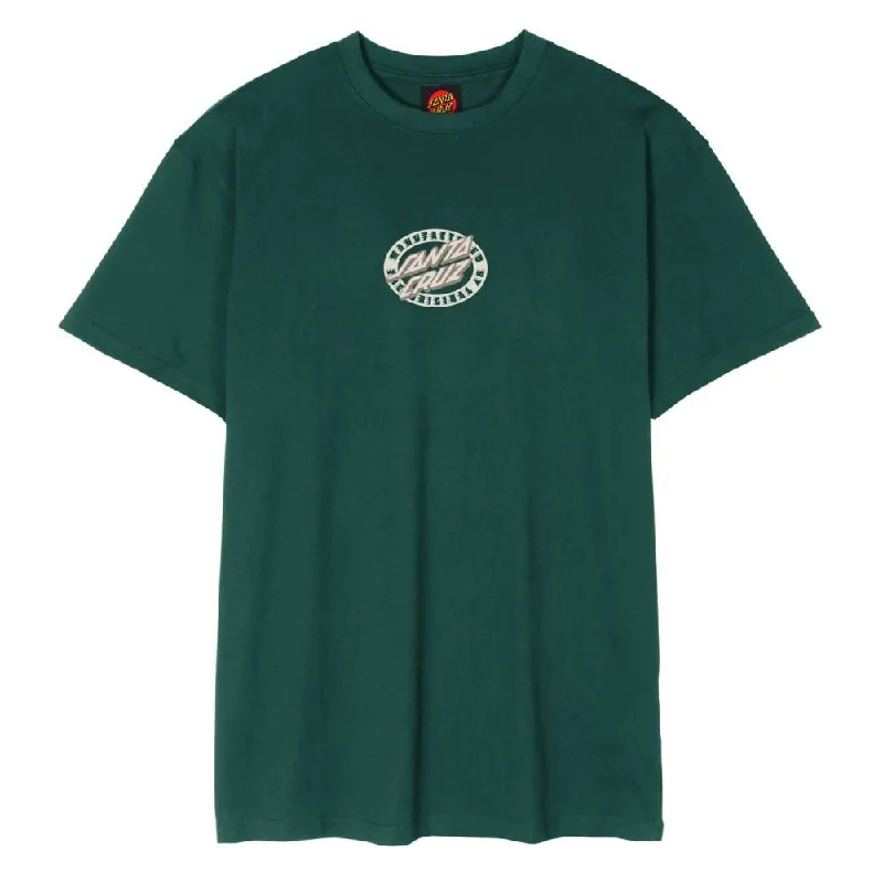 Santa Cruz T-Shirt MFG Oval Dot Front - Rainforest-- Fleece Nylon Spandex