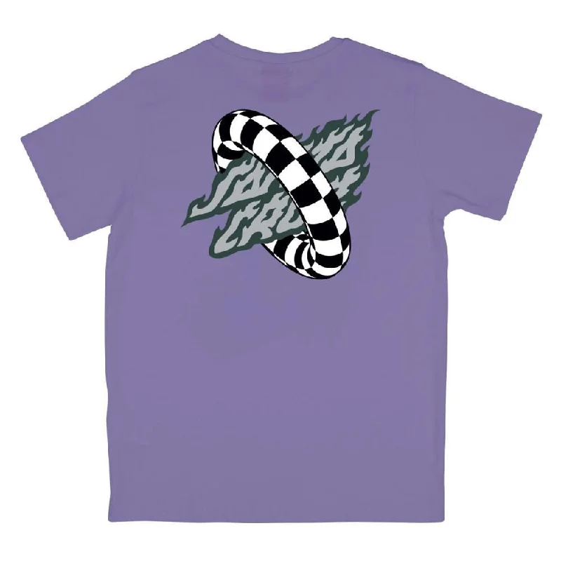 Santa Cruz Youth T-Shirt Youth Goal Flame - Meta Mauve-- Real Fur Shearling Chenille Santa Cruz Youth T-Shirt Youth Goal Flame - Meta Mauve-- Real Fur Shearling Chenille