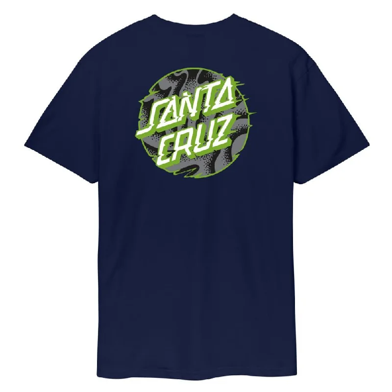 Santa Cruz T-Shirt Vivid Slick Dot T-Shirt - Midnight Blue-- Asymmetrical Pockets Print Santa Cruz T-Shirt Vivid Slick Dot T-Shirt - Midnight Blue-- Asymmetrical Pockets Print