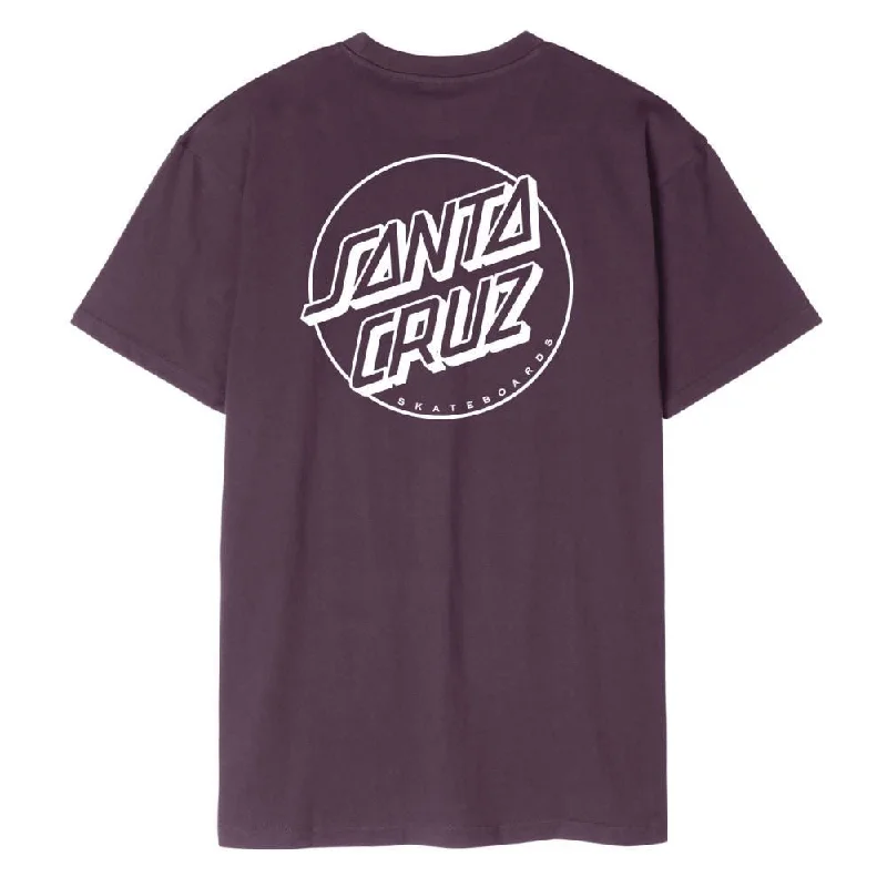 Santa Cruz T-Shirt Opus Dot Stripe - Blackcurrant-- Front Pockets Side Pockets Patch Pockets