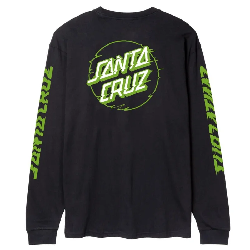 Santa Cruz Longsleeve T-Shirt Vivid Other Dot L/S T-Shirt - Black-- Sequined Glittery Shiny Santa Cruz Longsleeve T-Shirt Vivid Other Dot L/S T-Shirt - Black-- Sequined Glittery Shiny