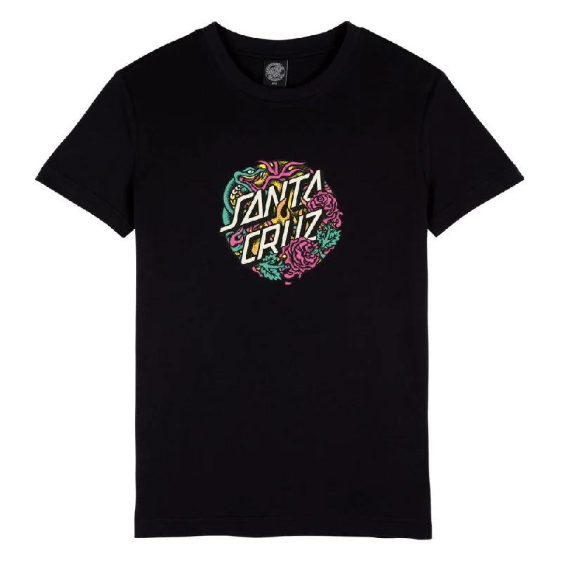 Santa Cruz Womens T-Shirt Dressen Snake Front T-Shirt - Black-- Chenille Blend Fleece Blend Nylon Blend Santa Cruz Womens T-Shirt Dressen Snake Front T-Shirt - Black-- Chenille Blend Fleece Blend Nylon Blend
