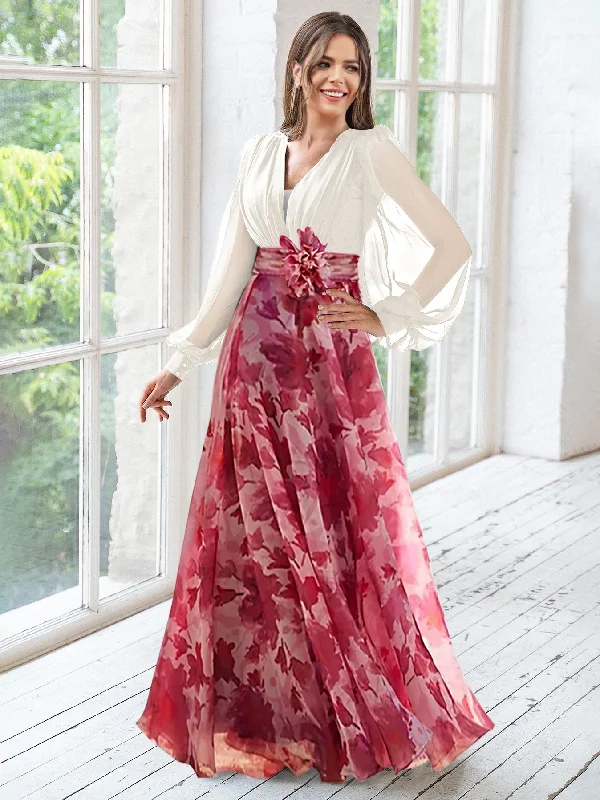 Ivory&Wine Red