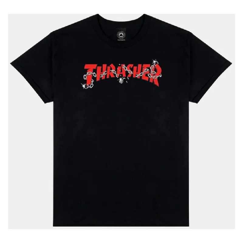 Thrasher T-Shirt Shepard - Black-- Polka Dot Checkered Tartan