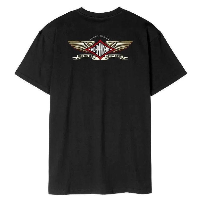 Independent T-Shirt RTB Pilot - Black-- Hooded Caped Shawl Collar
