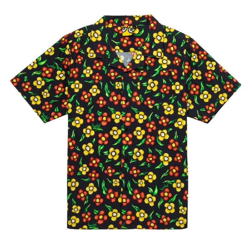 Krooked Custom S/S Shirt Aloha Flower - Multi-- Embroidered Appliqued Beaded