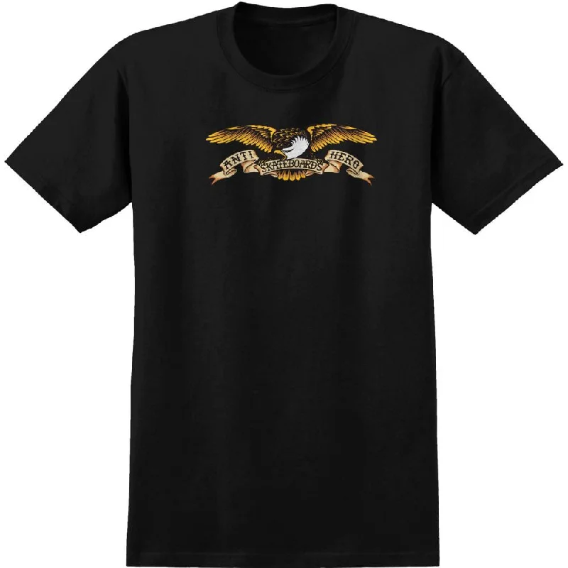 Antihero T-Shirt Eagle - Black / Multi-- Cotton Fabric Linen Fabric Terry Fabric