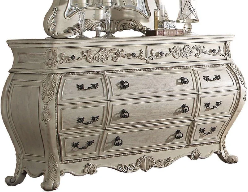 Acme Ragenardus Dresser in Antique White 27015 Tunics Spring floral