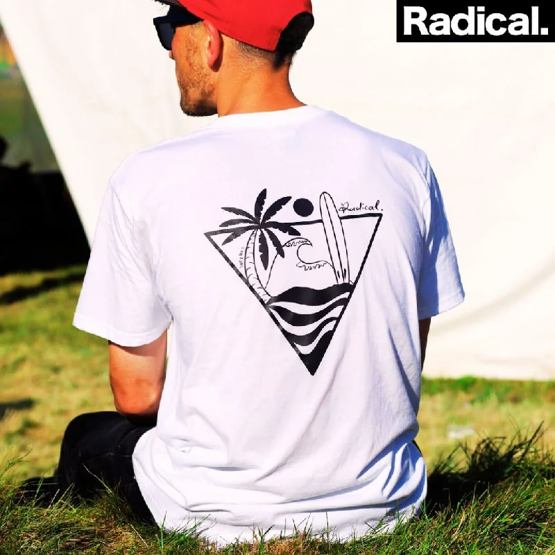 Radical. Summer Time Unisex T-shirt - White-- Layered Multi-layer Single Layer
