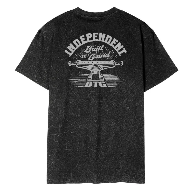Independent T-Shirt BTG Lino Truck - Mineral Wash Black-- Notch Collar Peter Pan Collar Cowl Neck Independent T-Shirt BTG Lino Truck - Mineral Wash Black-- Notch Collar Peter Pan Collar Cowl Neck