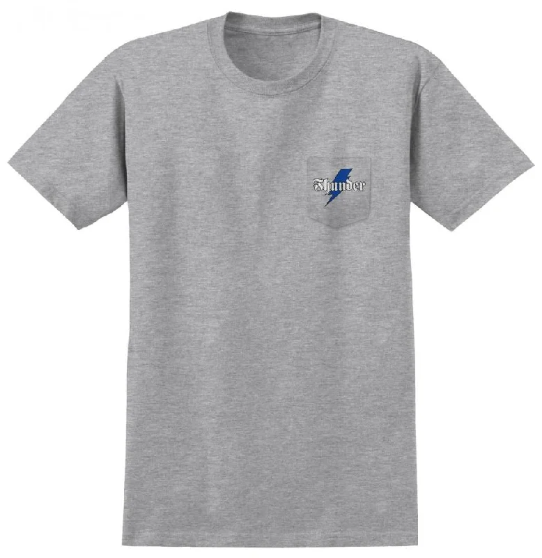 Thunder T-Shirt Bolt Script - Black / Blue / Grey / White-- Chenille Blend Fleece Blend Nylon Blend Thunder T-Shirt Bolt Script - Black / Blue / Grey / White-- Chenille Blend Fleece Blend Nylon Blend