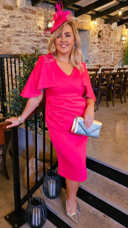 Marcella Fuchsia Dress A-Line Day Work