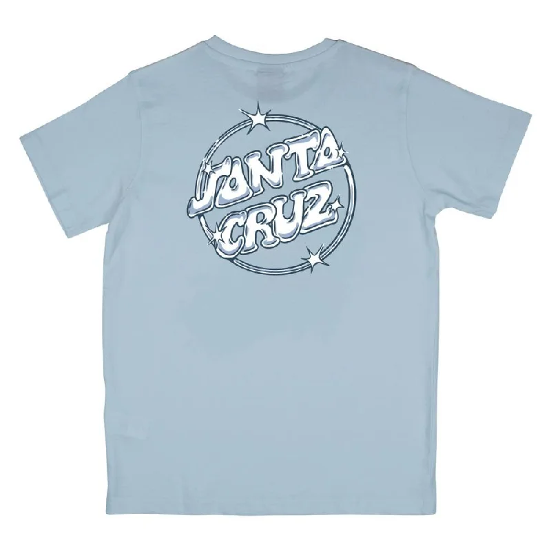 Santa Cruz Youth T-Shirt Youth Glint Dot T-Shirt - Sky Blue-- Mesh Blend Leather Blend Suede Blend Santa Cruz Youth T-Shirt Youth Glint Dot T-Shirt - Sky Blue-- Mesh Blend Leather Blend Suede Blend