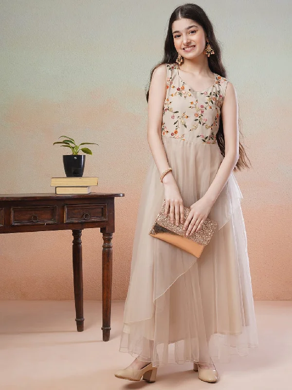 Girls Embroidered Fit & Flared Ethnic Dresses Tunics Cozy soft