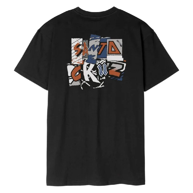 Santa Cruz T-Shirt Kickback - Black-- Solid Print Embellished