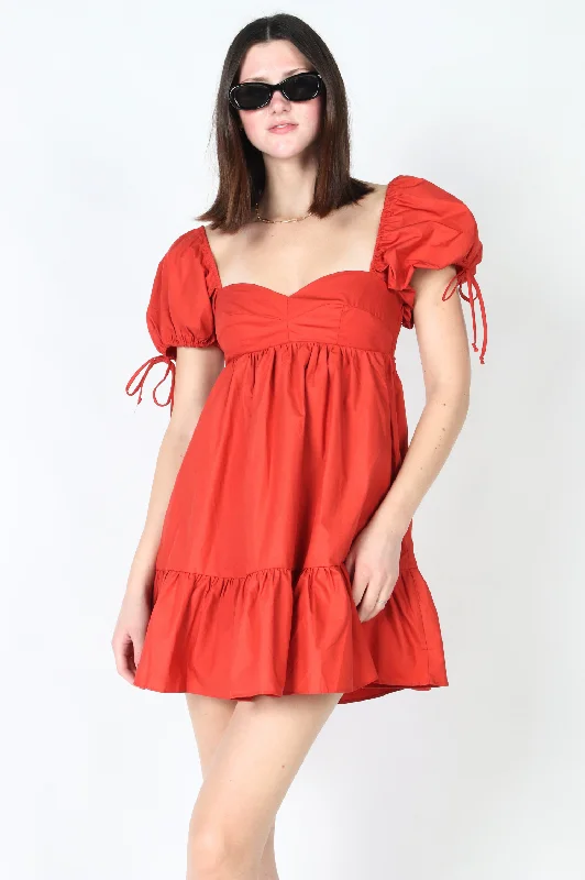 Keely Baby Doll Dress Tunics Bridal satin