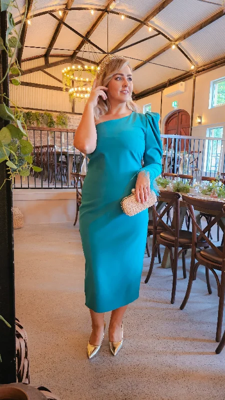 Julia Turquoise Dress Tunics Trendy modern