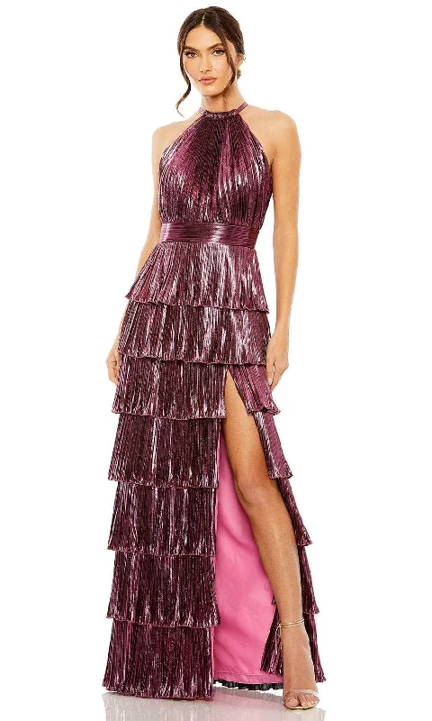Ieena Duggal 30763 - Pleated Halter Evening Dress Tunics Seasonal trendy