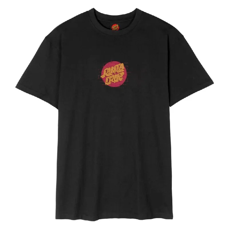 Santa Cruz T-Shirt Scrawl Brick Dot Front - Black-- Sequined Glittery Shiny