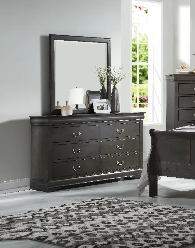Louis Philippe Dark Gray Dresser Crew Neckline Sporty