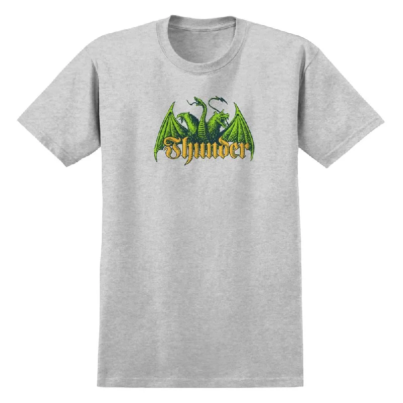 Thunder T-Shirt Medieval - Ash Grey-- Denim Fabric Leather Fabric Suede Fabric