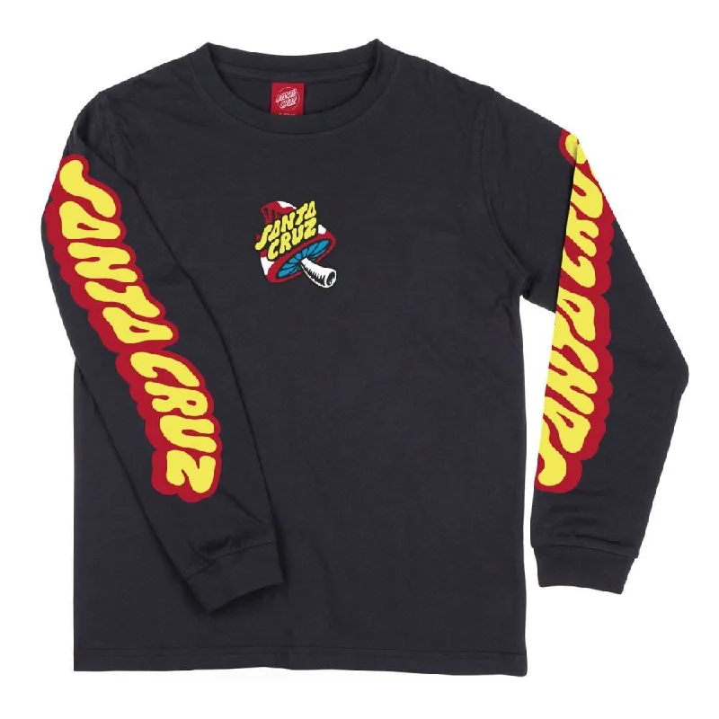Santa Cruz Youth L/S T-Shirt Youth Toadstool Dot L/S - Black-- Front Pockets Side Pockets Patch Pockets Santa Cruz Youth L/S T-Shirt Youth Toadstool Dot L/S - Black-- Front Pockets Side Pockets Patch Pockets