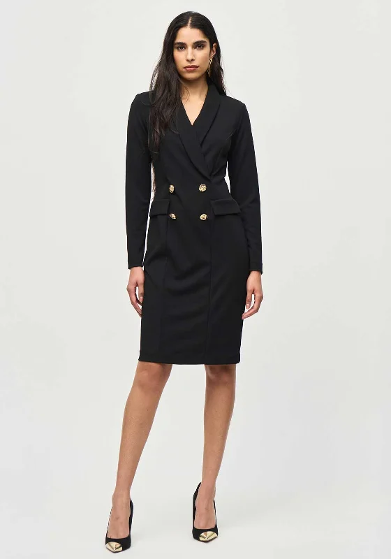 Joseph Ribkoff Jersey Blazer Dress, Black Women's Stripe Blazer