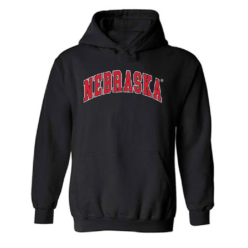 Nebraska - NCAA Women's Gymnastics : Emma Simpton - Generic Shersey Hooded Sweatshirt Hoodie with Frayed Bohemian Relaxed Nebraska - NCAA Women's Gymnastics : Emma Simpton - Generic Shersey Hooded Sweatshirt Hoodie with Frayed Bohemian Relaxed