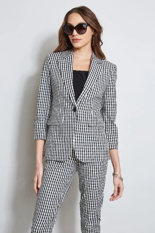 Gingham Blazer Women's Luxurious Jacket