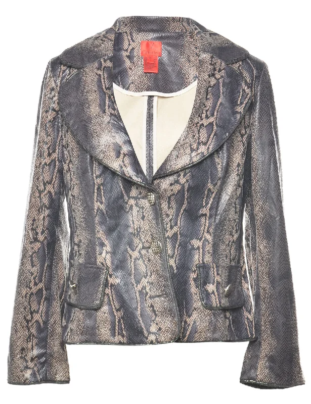 Cristina's Animal Print Blazer - L Women's Adventure Blazer