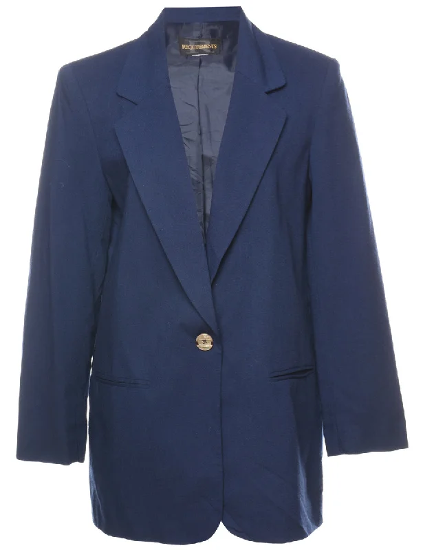 Navy Classic Blazer - M Women's Handmade Blazer