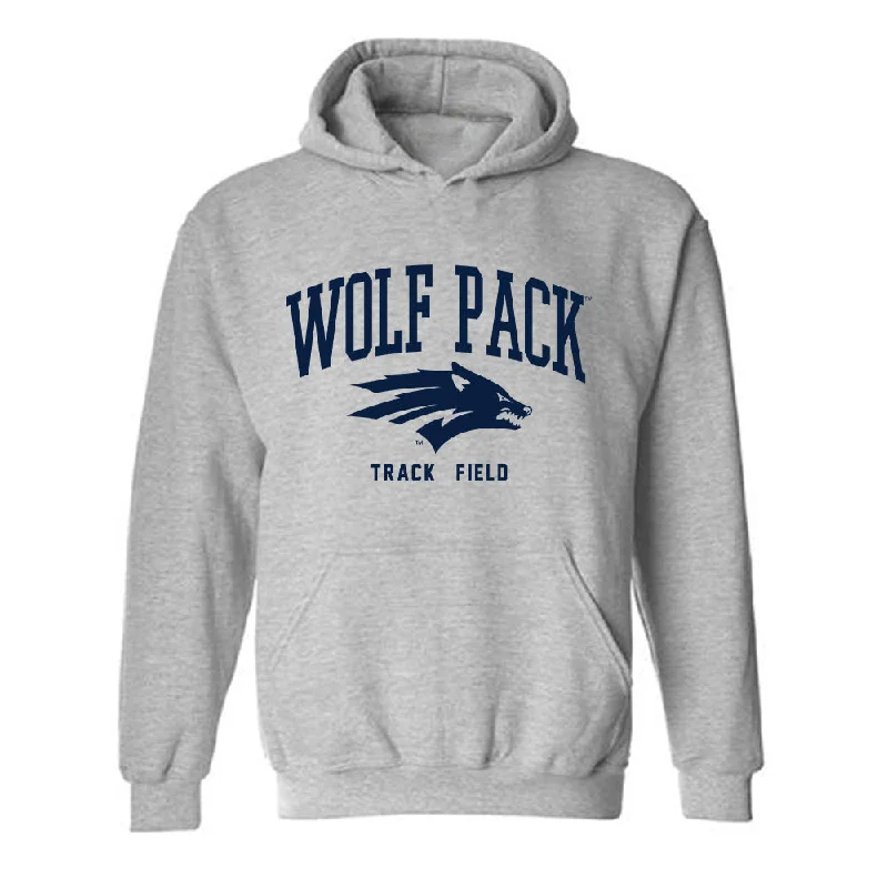 Nevada - NCAA Women's Track & Field : Meekness Dogonyaro - Classic Shersey Hooded Sweatshirt Hoodie with Button Placket Classic Preppy Nevada - NCAA Women's Track & Field : Meekness Dogonyaro - Classic Shersey Hooded Sweatshirt Hoodie with Button Placket Classic Preppy