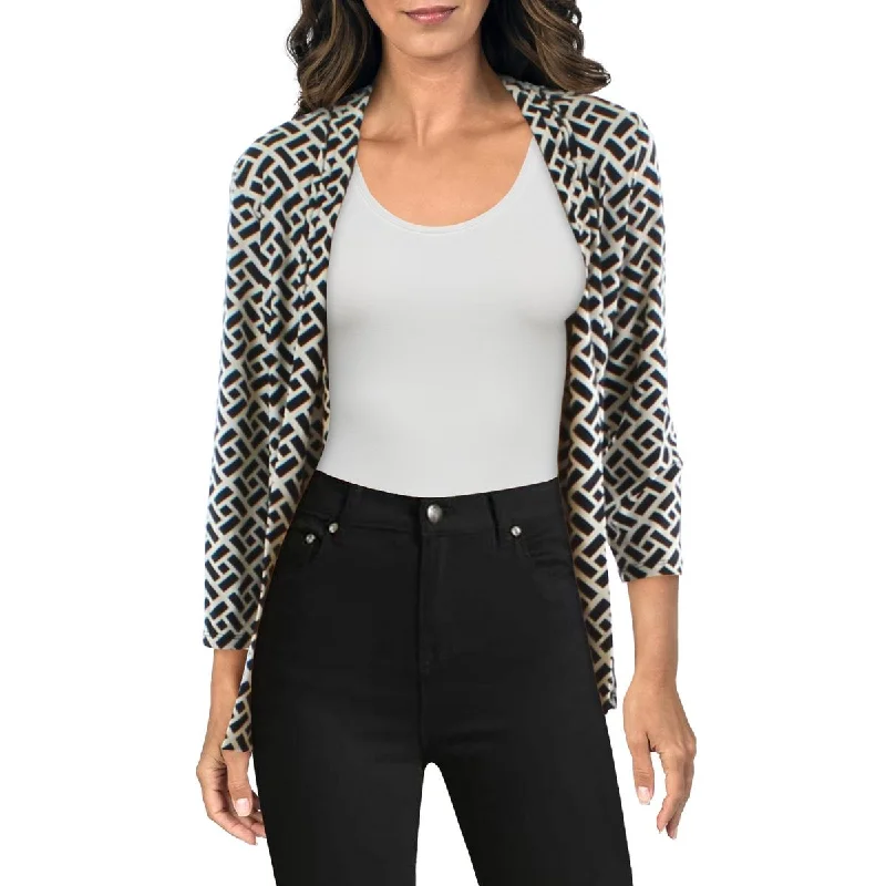 NY Collection Womens Petites Geometric Cardigan Open-Front Blazer Wool Cardigan Cotton Cardigan Cashmere Cardigan NY Collection Womens Petites Geometric Cardigan Open-Front Blazer Wool Cardigan Cotton Cardigan Cashmere Cardigan