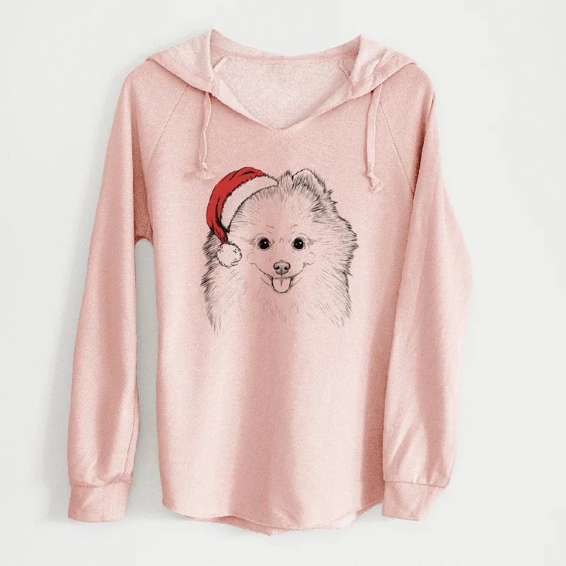 Santa Piper Jo the Pomeranian - Cali Wave Hooded Sweatshirt Hoodie with Camouflage Military Edgy Santa Piper Jo the Pomeranian - Cali Wave Hooded Sweatshirt Hoodie with Camouflage Military Edgy