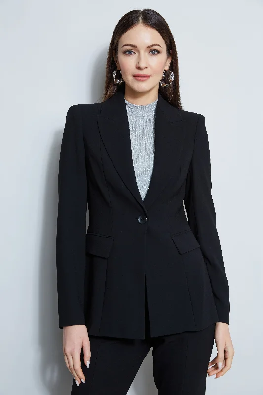 Single Button Blazer Women's Unique Blazer