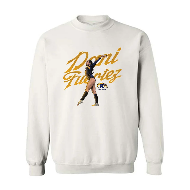 Kent State - NCAA Women's Gymnastics : Dani Chanelle Fuertez - Crewneck Sweatshirt Hoodie with Hem Embroidery Detailed Premium Kent State - NCAA Women's Gymnastics : Dani Chanelle Fuertez - Crewneck Sweatshirt Hoodie with Hem Embroidery Detailed Premium