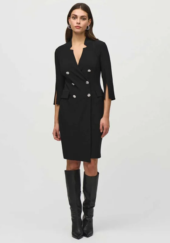 Joseph Ribkoff Jersey Blazer Dress, Black Women's Trench Blazer