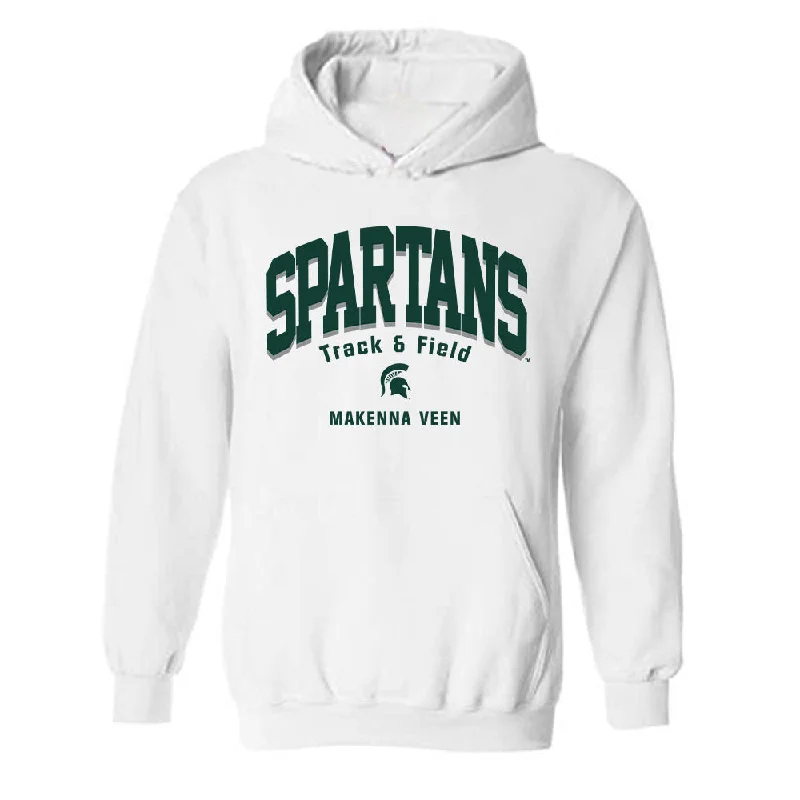 Michigan State - NCAA Women's Track & Field : Makenna Veen - Classic Fashion Shersey Hooded Sweatshirt Hoodie with Patch Decorative Personalized Michigan State - NCAA Women's Track & Field : Makenna Veen - Classic Fashion Shersey Hooded Sweatshirt Hoodie with Patch Decorative Personalized
