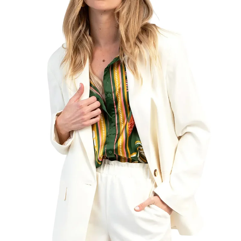 Zoelie Blazer in Ivory Women's Simple Blazer