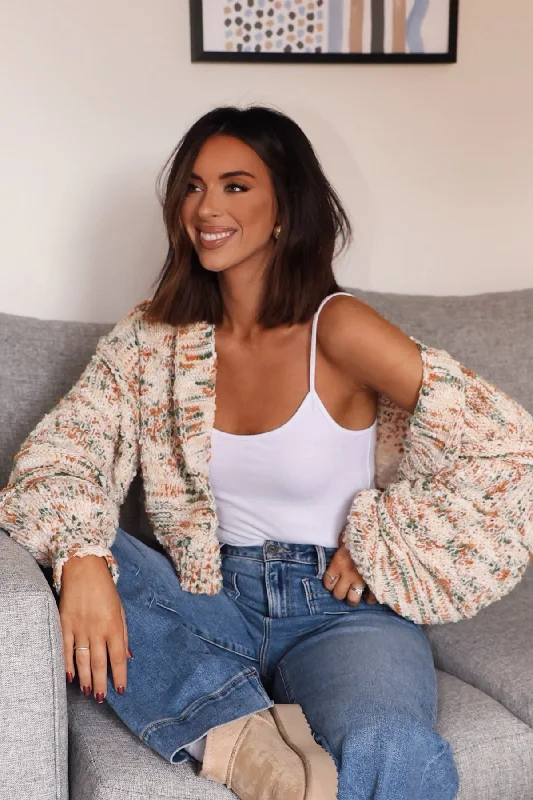 Need To Go Confetti Cardigan - FINAL SALE Cashmere Blend Cotton Blend Poly Blend