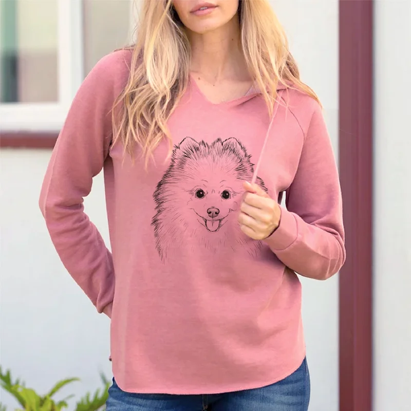 Bare Piper Jo the Pomeranian - Cali Wave Hooded Sweatshirt Hoodie with Full-Zip Functional Layering Bare Piper Jo the Pomeranian - Cali Wave Hooded Sweatshirt Hoodie with Full-Zip Functional Layering