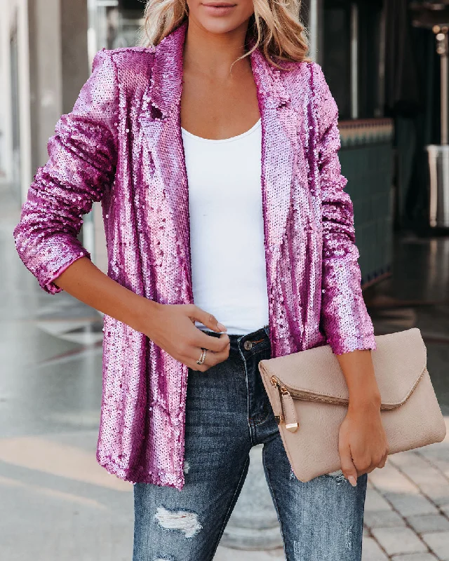 Life Of The Party Sequin Blazer - Pink Women's Banquet Suit