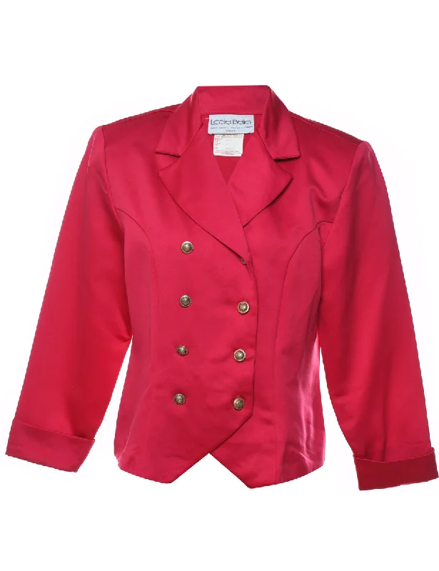 Pink Double-Breasted Blazer - M Women's Advanced Suit